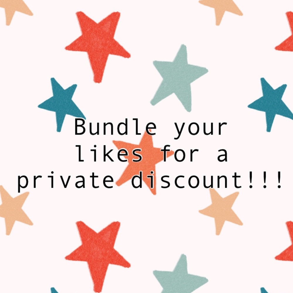 Bundle multiple likes from my closet & I will send you a private discount!!